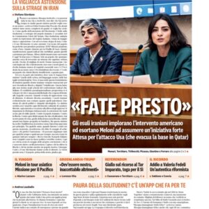 Giovedì 15 Gennaio 2026